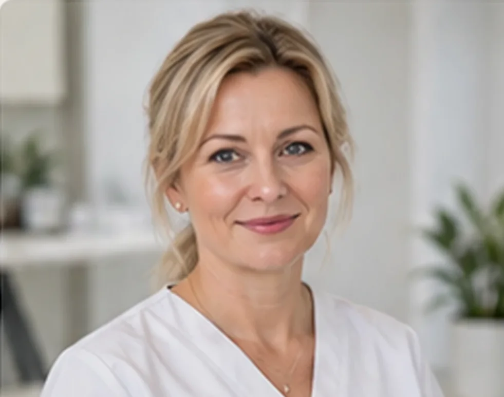 Portrett av Ellen Margareth Spein Andersen, autorisert fotterapeut på Jarlsø